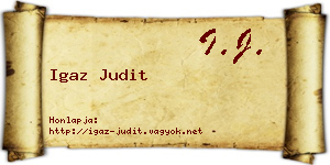 Igaz Judit névjegykártya